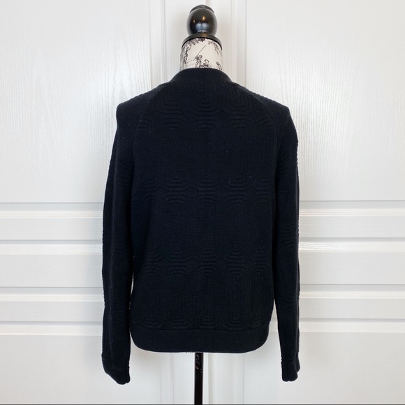 Anthropologie Moth Madeleine Bomber Jacket Black - Picture 4 of 6